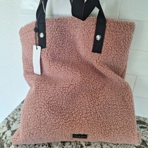 Rag & Bone  Sherpa Pink Tote Shoulder Bag - Picture 1 of 10